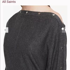 All saints elle jumper in charocal grey